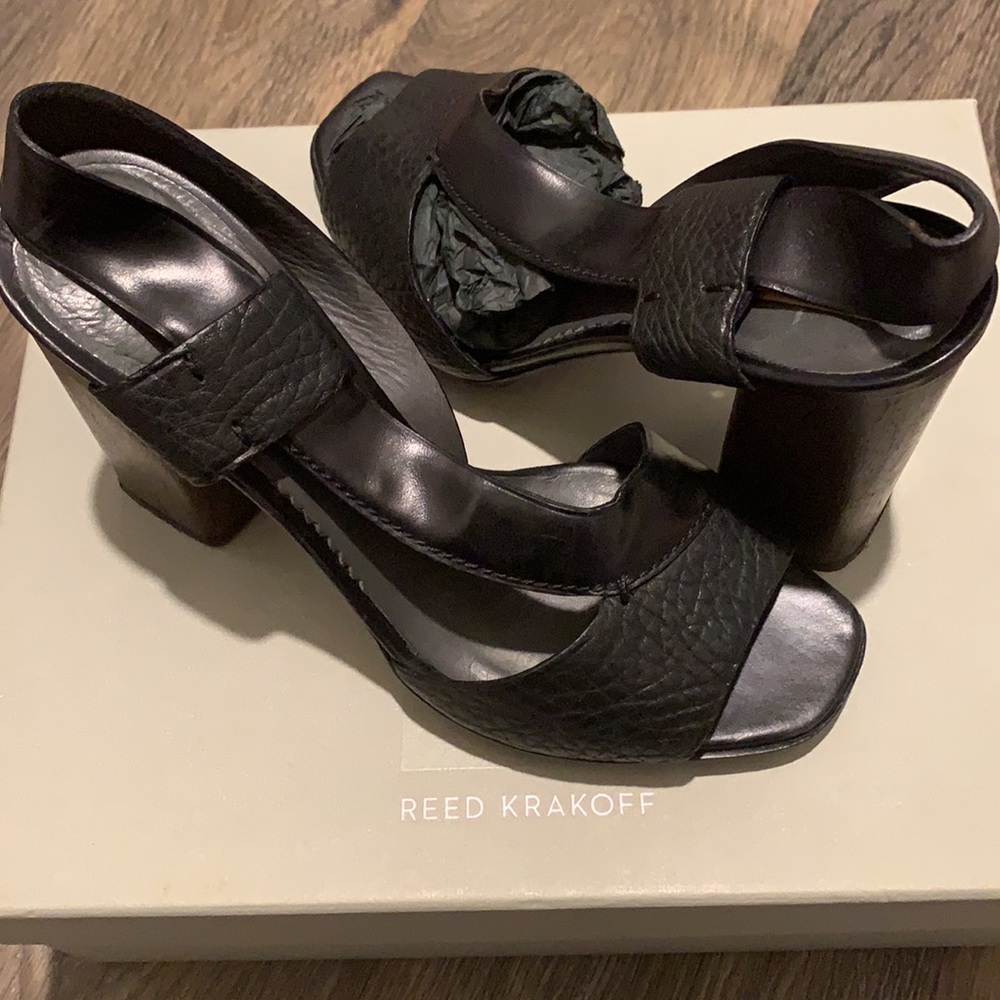 Reed Krakoff High Heels leather Wood Block Heel
